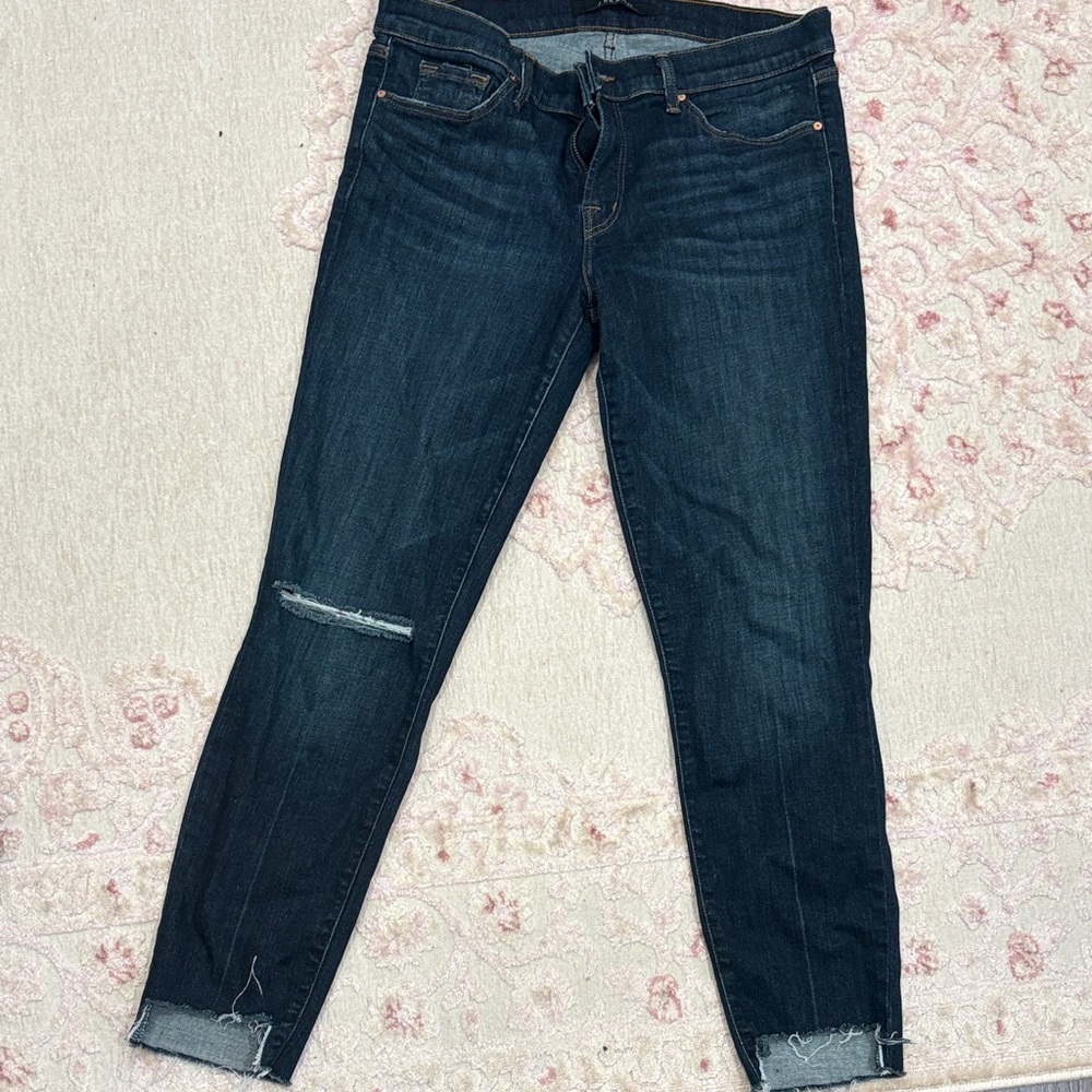 J Brand Midnight Blue Cropped Jeans